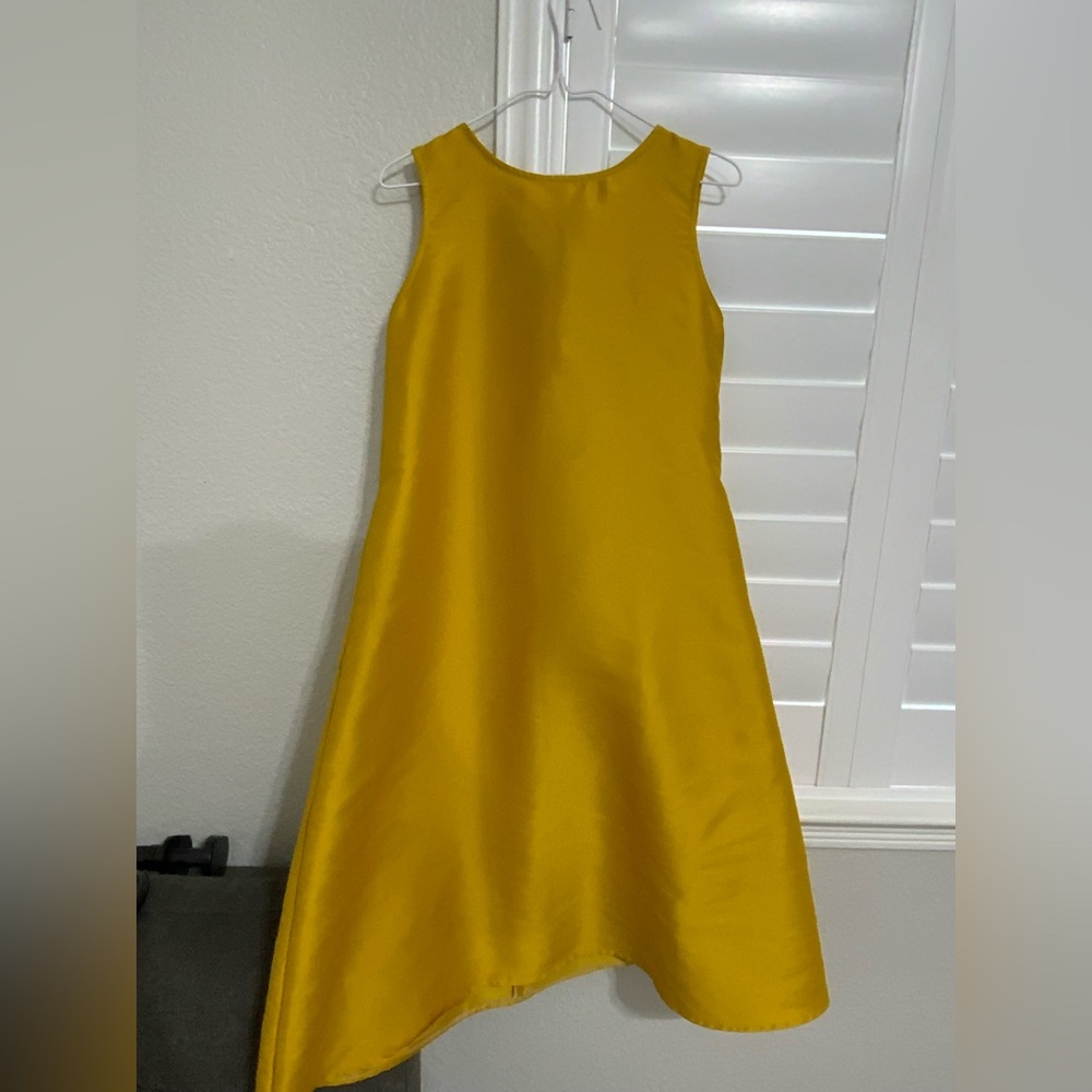 Gold / Mustard Yellow Shirt Dress with Bow on the back